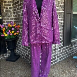 Purple Sequin Suit